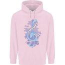 Musical Keyboard Dragon Childrens Kids Hoodie Light Pink