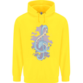 Musical Keyboard Dragon Childrens Kids Hoodie Yellow