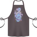Musical Keyboard Dragon Cotton Apron 100% Organic Dark Grey