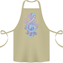 Musical Keyboard Dragon Cotton Apron 100% Organic Khaki