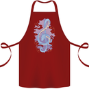 Musical Keyboard Dragon Cotton Apron 100% Organic Maroon