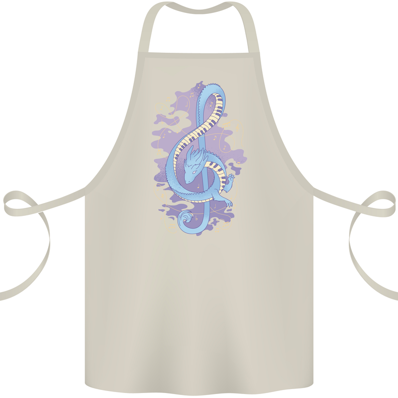 Musical Keyboard Dragon Cotton Apron 100% Organic Natural