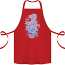 Musical Keyboard Dragon Cotton Apron 100% Organic Red
