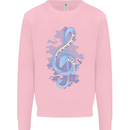 Musical Keyboard Dragon Kids Sweatshirt Jumper Light Pink