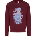 Musical Keyboard Dragon Kids Sweatshirt Jumper Maroon