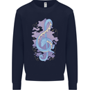 Musical Keyboard Dragon Kids Sweatshirt Jumper Navy Blue