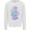 Musical Keyboard Dragon Kids Sweatshirt Jumper White