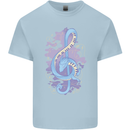 Musical Keyboard Dragon Kids T-Shirt Childrens Light Blue