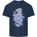 Musical Keyboard Dragon Kids T-Shirt Childrens Navy Blue