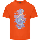 Musical Keyboard Dragon Kids T-Shirt Childrens Orange