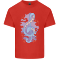 Musical Keyboard Dragon Kids T-Shirt Childrens Red