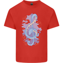 Musical Keyboard Dragon Kids T-Shirt Childrens Red