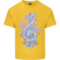 Musical Keyboard Dragon Kids T-Shirt Childrens Yellow