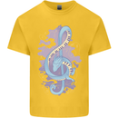 Musical Keyboard Dragon Kids T-Shirt Childrens Yellow