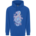 Musical Keyboard Dragon Mens 80% Cotton Hoodie Royal Blue