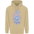 Musical Keyboard Dragon Mens 80% Cotton Hoodie Sand
