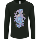 Musical Keyboard Dragon Mens Long Sleeve T-Shirt Black