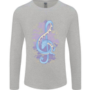 Musical Keyboard Dragon Mens Long Sleeve T-Shirt Sports Grey