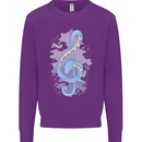 Musical Keyboard Dragon Mens Sweatshirt Jumper Purple
