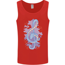 Musical Keyboard Dragon Mens Vest Tank Top Red