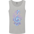 Musical Keyboard Dragon Mens Vest Tank Top Sports Grey