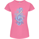 Musical Keyboard Dragon Womens Petite Cut T-Shirt Azalea