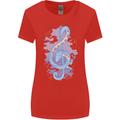 Musical Keyboard Dragon Womens Wider Cut T-Shirt Red