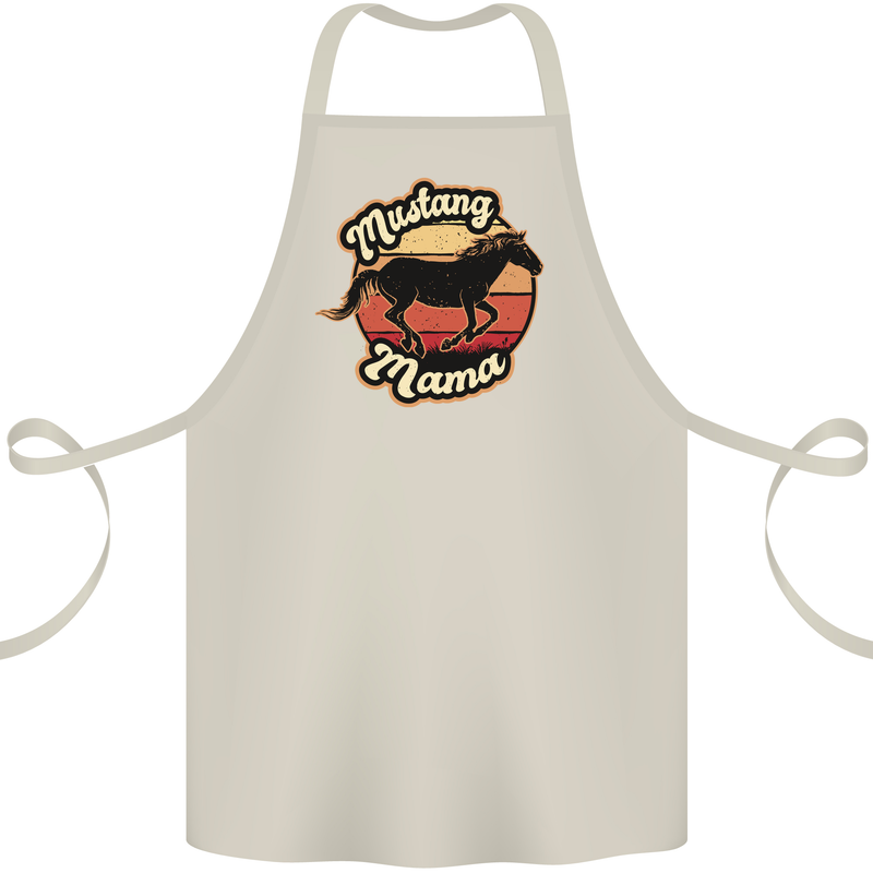 Mustang Mama Equestrian Horse Cotton Apron 100% Organic Natural