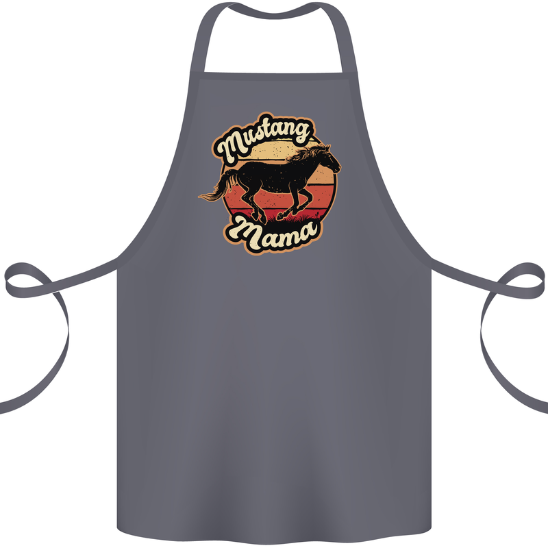 Mustang Mama Equestrian Horse Cotton Apron 100% Organic Steel