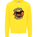 Mustang Mama Equestrian Horse Kids Sweatshirt Jumper Yellow