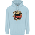 Mustang Mama Equestrian Horse Mens 80% Cotton Hoodie Light Blue