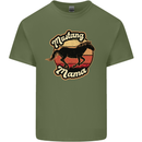 Mustang Mama Equestrian Horse Mens Cotton T-Shirt Tee Top Military Green