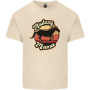 Mustang Mama Equestrian Horse Mens Cotton T-Shirt Tee Top Natural