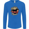 Mustang Mama Equestrian Horse Mens Long Sleeve T-Shirt Royal Blue