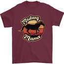 Mustang Mama Equestrian Horse Mens T-Shirt 100% Cotton Maroon
