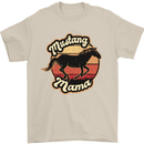 Mustang Mama Equestrian Horse Mens T-Shirt 100% Cotton Sand