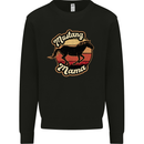 Mustang Mama Equestrian Horse Mothers Day Kids Sweatshirt Jumper Black