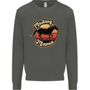 Mustang Mama Equestrian Horse Mothers Day Kids Sweatshirt Jumper Storm Grey
