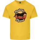 Mustang Mama Equestrian Horse Mothers Day Kids T-Shirt Childrens Yellow