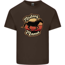 Mustang Mama Equestrian Horse Mothers Day Mens Cotton T-Shirt Tee Top Dark Chocolate