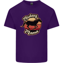 Mustang Mama Equestrian Horse Mothers Day Mens Cotton T-Shirt Tee Top Purple