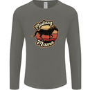 Mustang Mama Equestrian Horse Mothers Day Mens Long Sleeve T-Shirt Charcoal