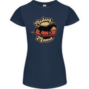 Mustang Mama Equestrian Horse Mothers Day Womens Petite Cut T-Shirt Navy Blue