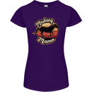 Mustang Mama Equestrian Horse Womens Petite Cut T-Shirt Purple