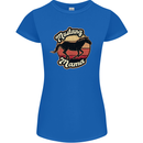 Mustang Mama Equestrian Horse Womens Petite Cut T-Shirt Royal Blue