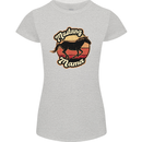 Mustang Mama Equestrian Horse Womens Petite Cut T-Shirt Sports Grey