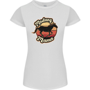 Mustang Mama Equestrian Horse Womens Petite Cut T-Shirt White