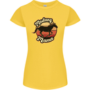 Mustang Mama Equestrian Horse Womens Petite Cut T-Shirt Yellow