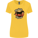 Mustang Mama Equestrian Horse Womens Wider Cut T-Shirt Yellow