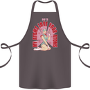 My Atoms Love Funny Physics Valentine's Day Cotton Apron 100% Organic Dark Grey